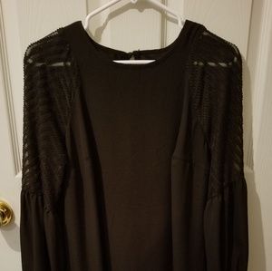 Black Chiffon Shift Dress